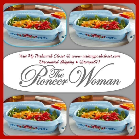 🦋 New Pioneer Woman (4)- Sweet Rose 4 Cup Food Storage Container with Lid - Picture 1 of 7